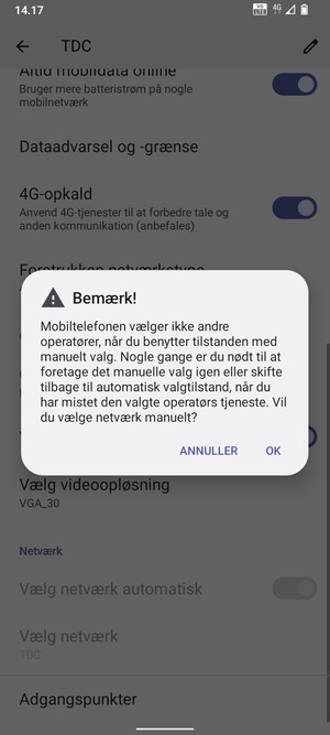 Vælg OK