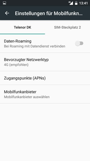Um das Netzwerk zu wechseln, falls Probleme auftreten, wählen Sie Mobilfunkanbeiter