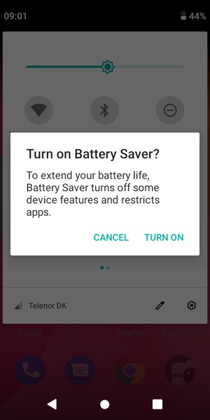Select TURN ON