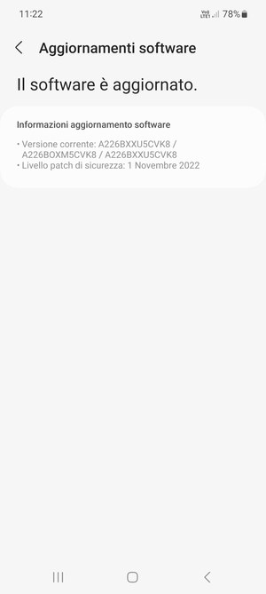 Se il tuo telefono è aggiornato, vedrai la seguente schermata