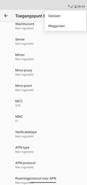 Selecteer Opslaan