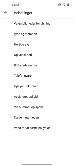 Vælg Telefonsvarer
