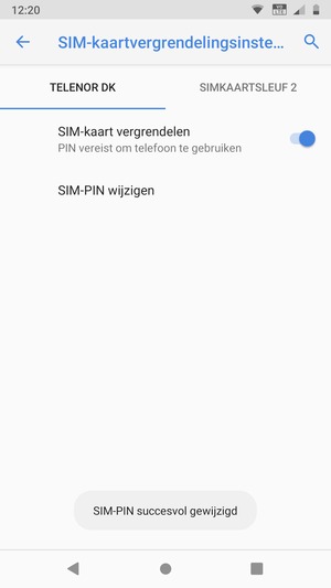 Uw SIM-PIN is gewijzigd