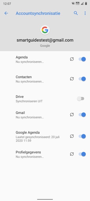 Uw gegevens worden gesynchroniseerd
