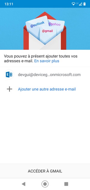 Sélectionnez ACCÉDER À GMAIL