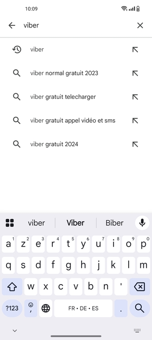 Saisissez le nom de l'appli et sélectionnez Rechercher