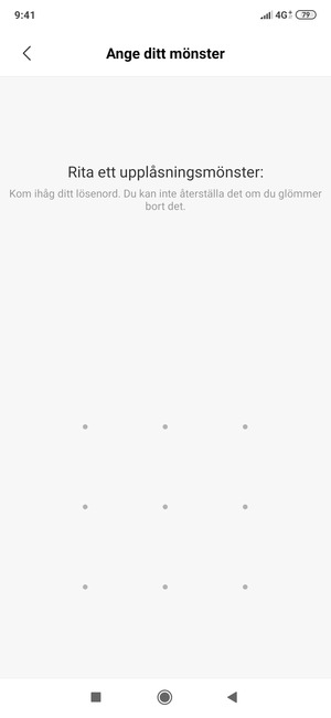 Rita ett upplåsningsmönster