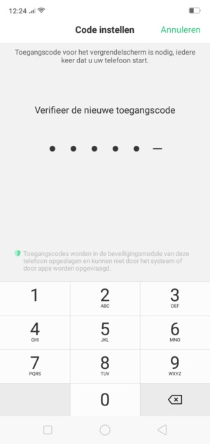 Bevestig uw nieuwe wachtwoordcode