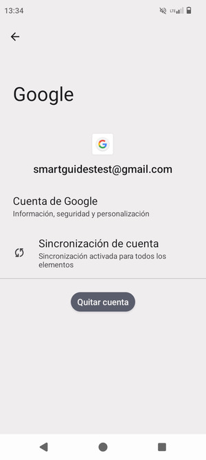 Seleccione Sincronización de cuenta