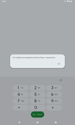 Se la segreteria telefonica non è configurata, seleziona OK