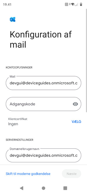 Indtast din adgangskode