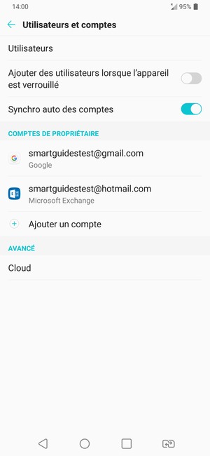Sélectionnez votre compte Google