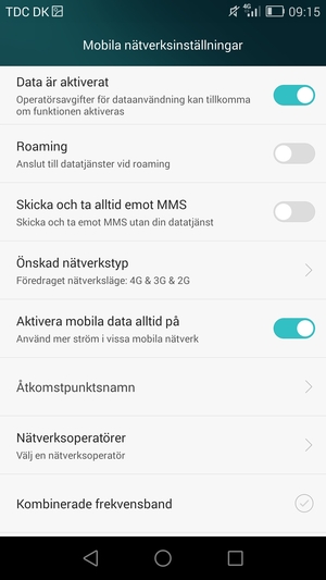 Välj Åtkomstpunktsnamn