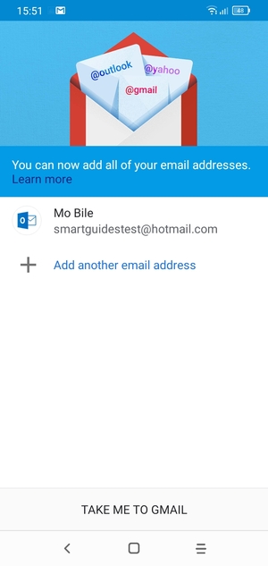 Select TAKE ME TO GMAIL