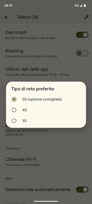 Seleziona la tua opzione preferita