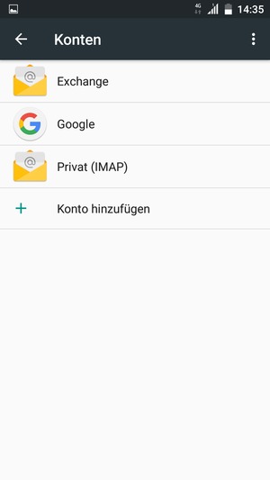 Wählen Sie Google
