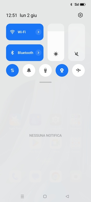 Scorri nuovamente verso il basso il menu in alto