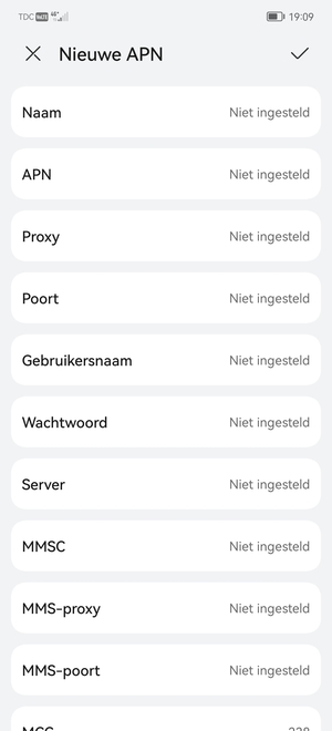 Voer internetgegevens in