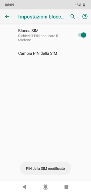 Il tuo PIN della SIM è stato modificato