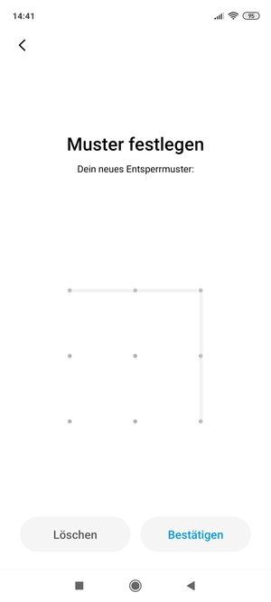 Zeichnen Sie das Entsperrmuster erneut