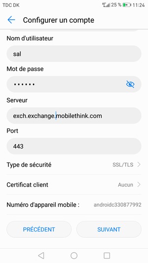 Faites défiler vers le bas et sélectionnez Type de sécurité