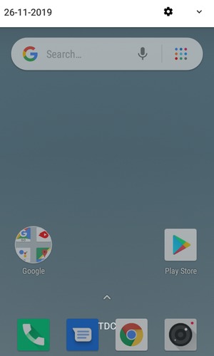 Slide down the top menu
