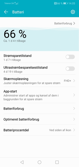 Aktiver Strømsparetilstand