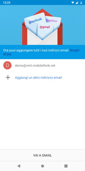 Seleziona VAI A GMAIL