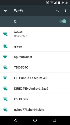 You are now connected to the Wi-Fi network