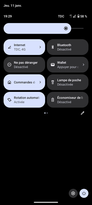Régler la luminosité au niveau souhaité