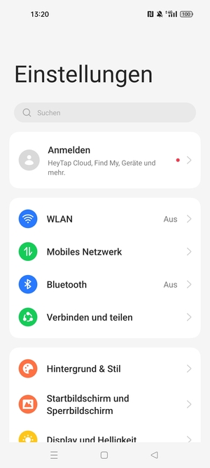Wählen Sie Mobiles Netzwerk