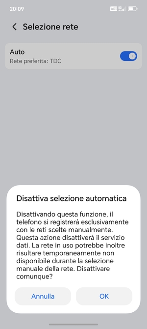 Seleziona OK