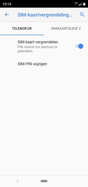 Selecteer Public en SIM-PIN wijzigen
