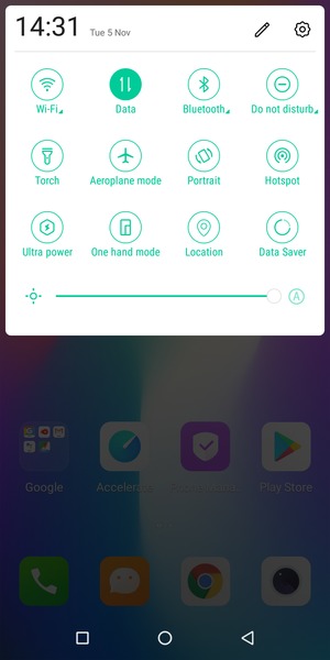Adjust brightness to the required level