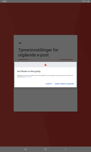 Velg ENDRE INNSTILLINGENE