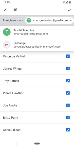 Sélectionnez votre compte Google