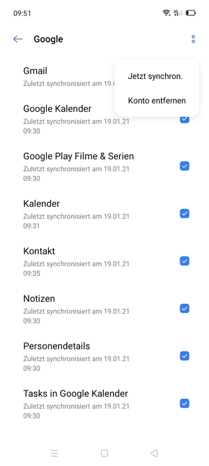 Wählen Sie Jetzt synchron.