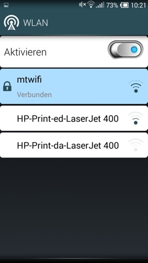 Sie sind nun mit dem WLAN-Netzwerk verbunden