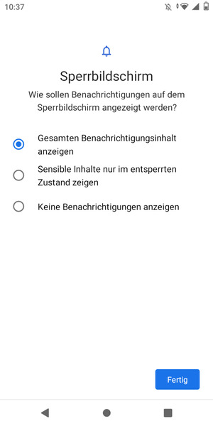 Wählen Sie die gewünschte Option und wählen Sie Fertig