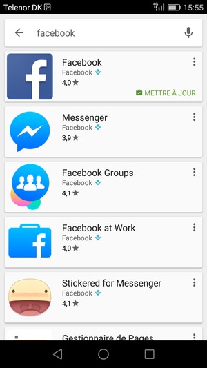 Sélectionnez l'appli