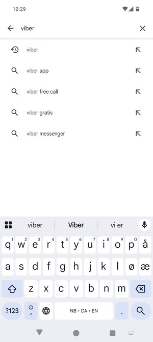 Skriv inn applikasjonsnavnet og velg Søk