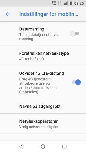 Vælg Navne på adgangspkt.
