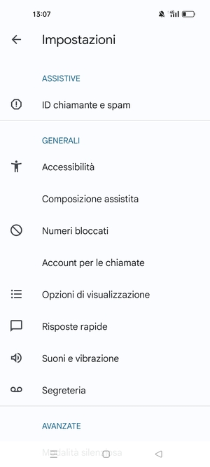 Scorri e seleziona Segreteria