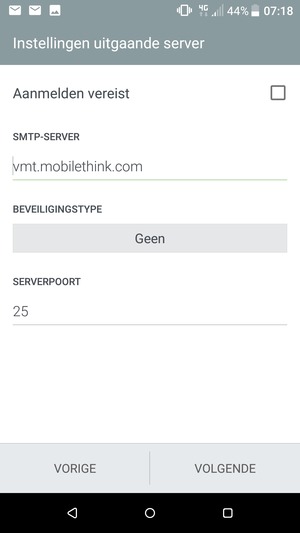 Haal het vinkje uit het Aanmelden vereist selectievakje en selecteer VOLGENDE