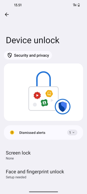 Select Screen lock