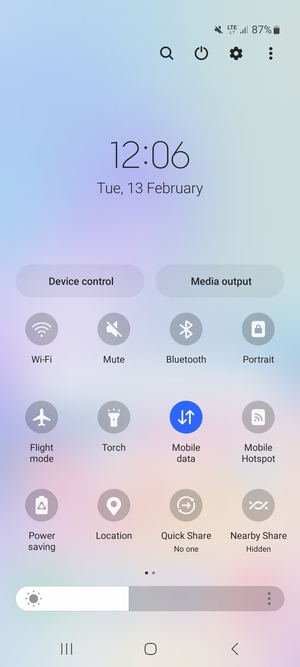 Select Mute to change to sound mode again