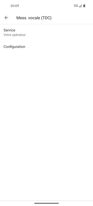 Sélectionnez Configuration