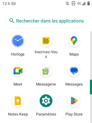 Faites défiler et sélectionnez Paramètres