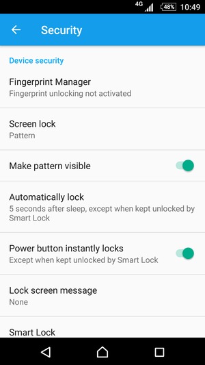 Your phone is now secure with a screen lock