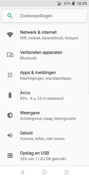Selecteer Netwerk & internet